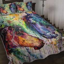 Horse - Beautiful Couple Painting Quilt Bedding Set