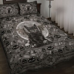 Moon Cat Quilt Bedding Set