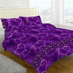 Heart Cotton Bed Sheets Spread Comforter Duvet Cover Bedding Sets