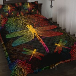 Mandala Dragonfly Quilt Bedding Set