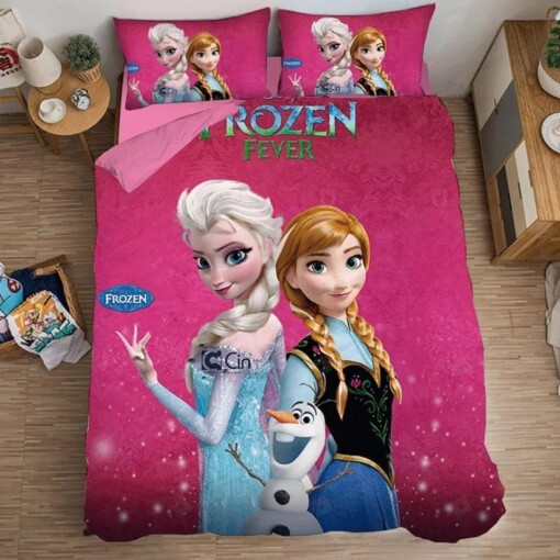 Frozen Anna Elsa Princess Duvet Cover Bedding Set