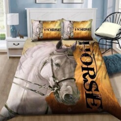 White Horse Bedding Set Cotton Bed Sheets Spread Comforter Duvet Cover Bedding Sets