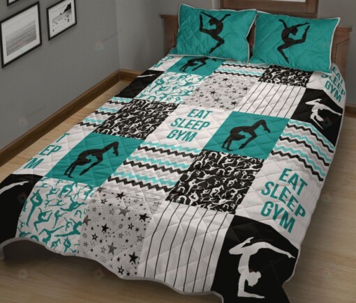 Gymnastics Shape Pattern Quilt Bedding Set