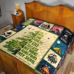 Camping Into The Forest Quilt Bedding Set