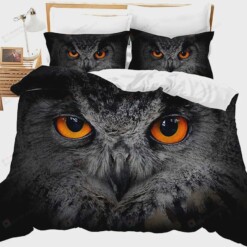 Owl Black Bedding Set  Bed Sheets Spread Comforter Duvet Cover Bedding Sets