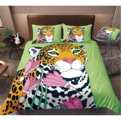 Leopard Bedding Set Bed Sheets Spread Comforter Duvet Cover Bedding Sets