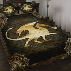 Dragon Mandala Quilt Bedding Set