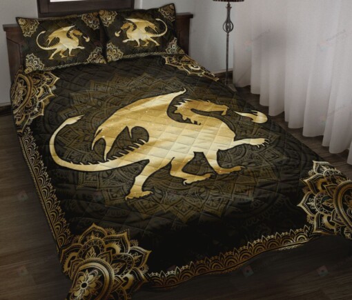 Dragon Mandala Quilt Bedding Set