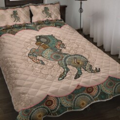 Horse Mandala Quilt Bedding Set