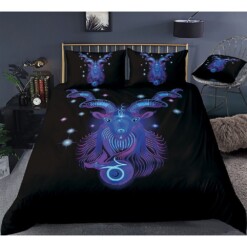 Zodiac Capricorn  Bedding Set Bed Sheets Spread Comforter Duvet Cover Bedding Sets