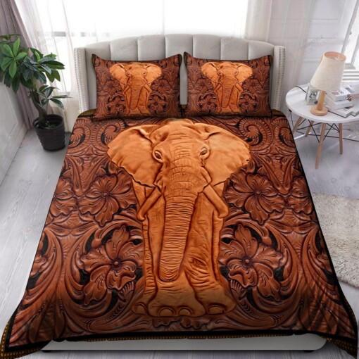 Leather Elephant Bedding Set Bed Sheets Spread Comforter Duvet Cover Bedding Sets
