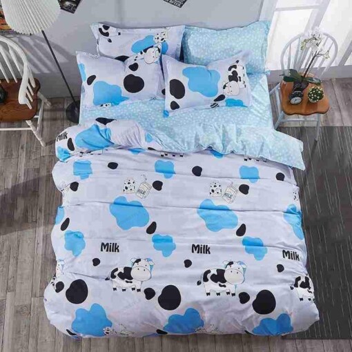 Cow Bedding 4 Pieces Duvet Cover