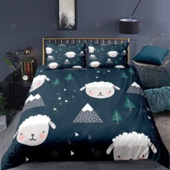 Sheep Pattern Bed Sheets Duvet Cover Bedding Sets