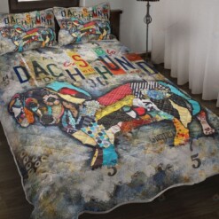 Dachshund Dog Quilt Bedding Set Cotton Bed Sheets Spread Comforter Duvet Cover Bedding Sets