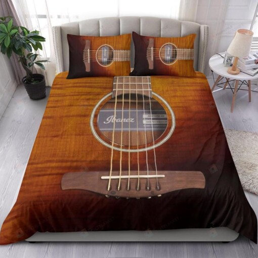 Superb Wood Guitar Duvet Cover Bedding Set