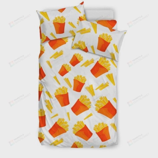 French Fries Pattern Bedding Set (Duvet Cover & Pillow Cases)