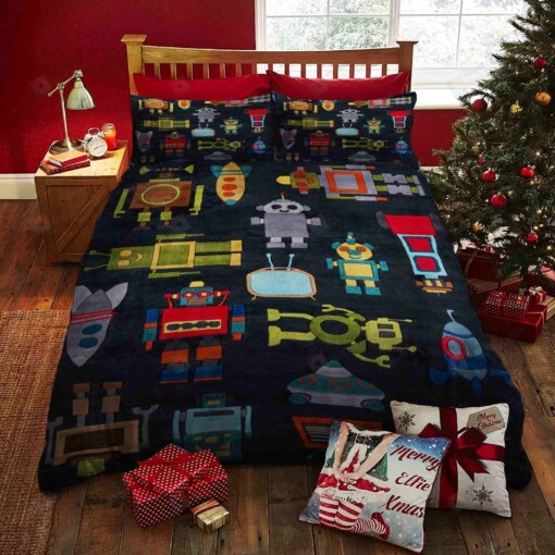 Robot Bedding Set Bed Sheets Spread Comforter Duvet Cover Bedding Sets