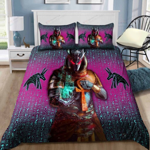 Ancient Egyptian Anubis Bedding Set Bed Sheets Spread Comforter Duvet Cover Bedding Sets