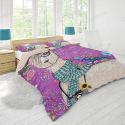 Purple Llama Duvet Cover Bedding Set