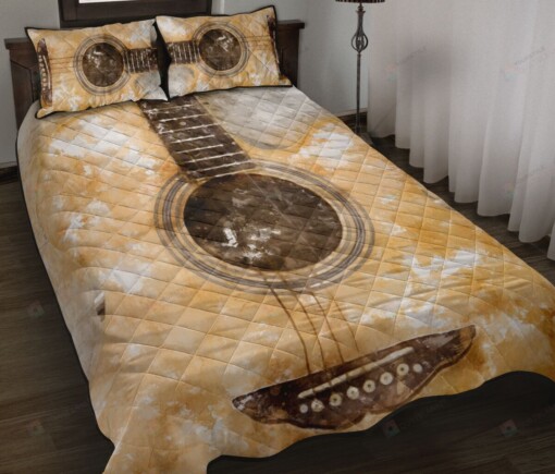 Acoustic Guitar Quilt Bedding Set