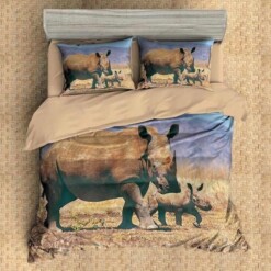 3d Customize Rhinoceros Bedding Set Duvet Cover