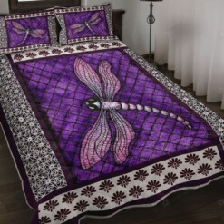 Dragonfly Art Color Quilt Bedding Set