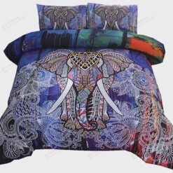 Elephant Printed Bedding Boho Mandala Printed Bedding Sets (Duvet Cover & Pillow Cases)