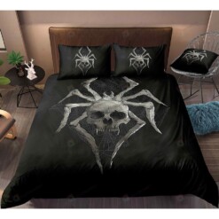 Spider Skull Bedding Set Bed Sheets Spread Comforter Duvet Cover Bedding Sets