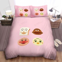 Anpanman Sparkly Bed Sheets Spread Comforter Duvet Cover Bedding Sets