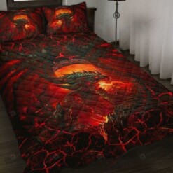 Lava Dragon Quilt Bedding Set