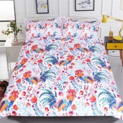 Cartoon Rooster 3d Duvet Cover Bedding Set