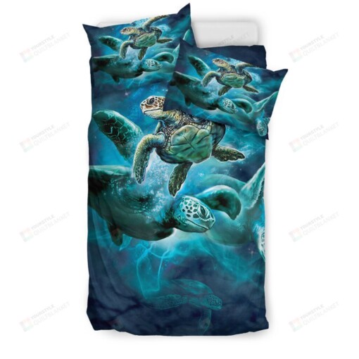 Turtle Galaxy Style Bedding Set Cotton Bed Sheets Spread Comforter Duvet Cover Bedding Sets