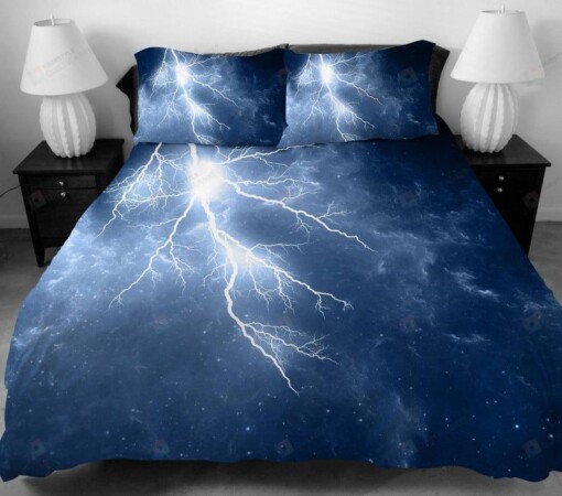 Lightning Cotton Bed Sheets Spread Comforter Duvet Cover Bedding Sets