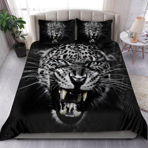 Jaguar Back And White Bedding Set Bed Sheets Spread Comforter Duvet Cover Bedding Sets