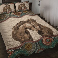 Horse Mandala Quilt Bedding Set