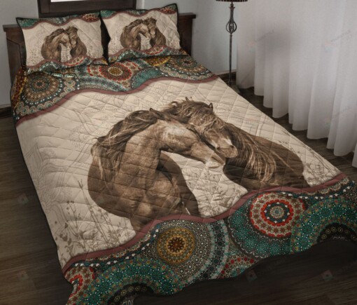 Horse Mandala Quilt Bedding Set