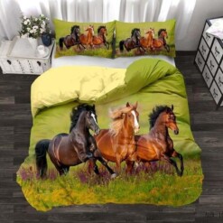 Running Horses Bed Sheets Duvet Cover Bedding Sets