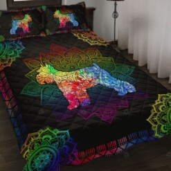 Schnauzer Ombre Quilt Bedding Set