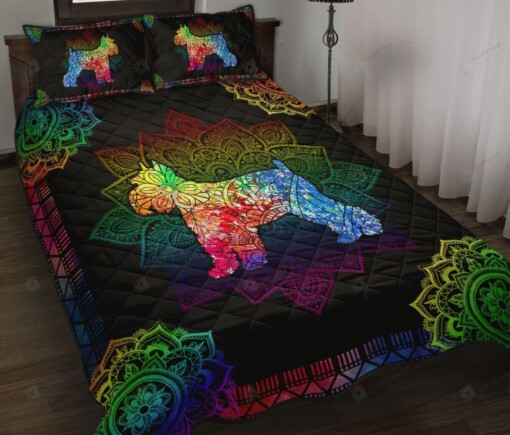 Schnauzer Ombre Quilt Bedding Set