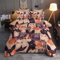 Cat Cotton Bed Sheets Spread Comforter Duvet Cover Bedding Sets