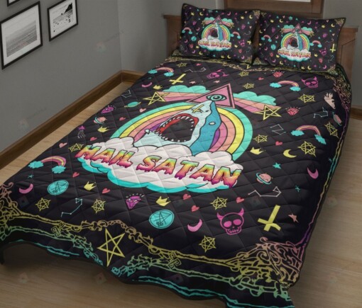 Shark Hail Satan Quilt Bedding Set