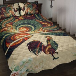 Chicken Abstract Style Quilt Bedding Set