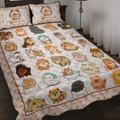 I Love Pomeranian Quilt Bedding Sets