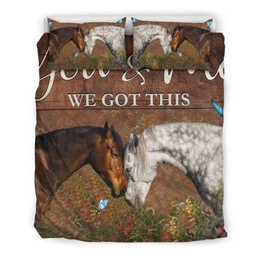 Horse Couple You And Me We Got This Bedding Set Cotton Bed Sheets Spread Comforter Duvet Cover Bedding Sets