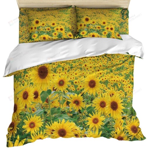 Sunflower Cotton Bed Sheets Spread Comforter Duvet Cover Bedding Sets