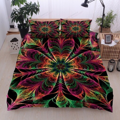 Fractal Cotton Bed Sheets Spread Comforter Duvet Cover Bedding Sets