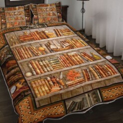 Library Bookshelf Quilt Bedding Set