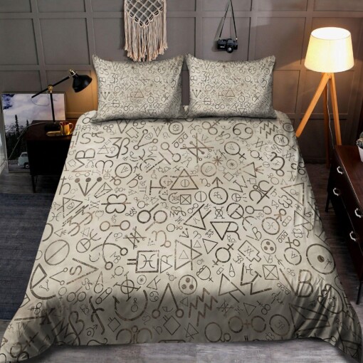 Alchemy Symbols Bedding Set Cotton Bed Sheets Spread Comforter Duvet Cover Bedding Sets