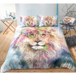 Lion Bedding Set Cotton Bed Sheets Spread Comforter Duvet Cover Bedding Sets