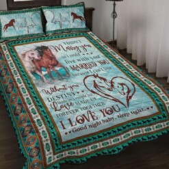 Horse Couple I Love You Quilt Bedding Set Cotton Bed Sheets Spread Comforter Duvet Cover Bedding Sets